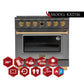 Kucht 36" 5.2 cu. ft. 6 Burner Propane Gas Dual Fuel Range in Titanium Stainless Steel with Digital Thermostat