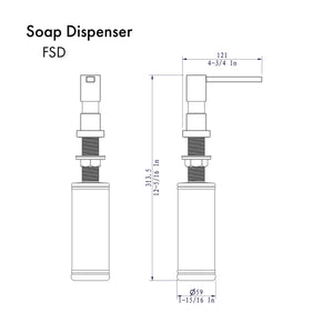 ZLINE Faucet Soap Dispenser in Brushed Nickel, FSD-BN