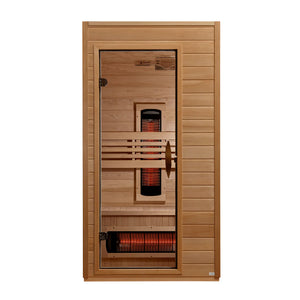 Dynamic Martin Full Spectrum Near Zero EMF Indoor Infrared Sauna in Canadian Hemlock (1-2 Person Capacity)
