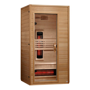Dynamic Martin Full Spectrum Near Zero EMF Indoor Infrared Sauna in Canadian Hemlock (1-2 Person Capacity)