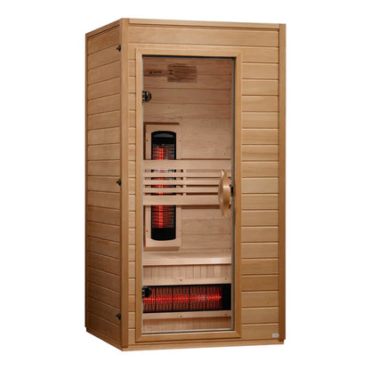 Dynamic Martin Full Spectrum Near Zero EMF Indoor Infrared Sauna in Canadian Hemlock (1-2 Person Capacity)