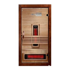 Dynamic Santorini Full Spectrum Near Zero EMF Indoor Infrared Sauna in Canadian Hemlock (1-2 Person Capacity)