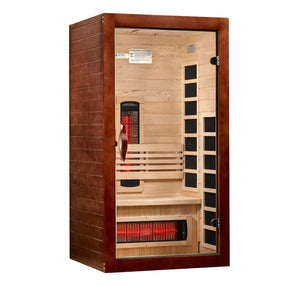 Dynamic Santorini Full Spectrum Near Zero EMF Indoor Infrared Sauna in Canadian Hemlock (1-2 Person Capacity)