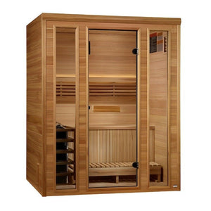 Golden Designs Andermatt Edition Traditional Steam Sauna in Pacific Premium Clear Cedar (3-Person Capacity)
