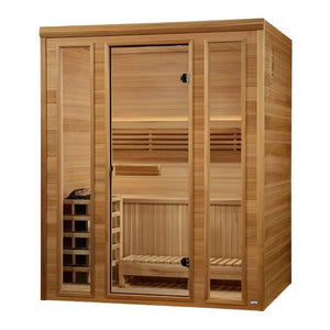 Golden Designs Andermatt Edition Traditional Steam Sauna in Pacific Premium Clear Cedar (3-Person Capacity)