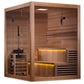 Golden Designs Kuusamo Edition Indoor/Covered Outdoor Traditional Sauna with Canadian Red Cedar Interior (6-Person Capacity)