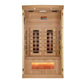 Golden Designs Full Spectrum PureTech™ Near Zero EMF (Under 3MG) FAR Indoor Infrared Sauna with Himalayan Salt Bar in Canadian Hemlock (2-Person Capacity)