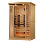 Golden Designs Full Spectrum PureTech™ Near Zero EMF Indoor Infrared Sauna with Himalayan Salt Bar in Canadian Hemlock (2-Person Capacity)