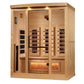 Golden Designs Full Spectrum PureTech™ Near Zero EMF Indoor Infrared Sauna with Himalayan Salt Bar in Canadian Hemlock (3-Person Capacity)