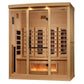 Golden Designs Full Spectrum PureTech™ Near Zero EMF Indoor Infrared Sauna with Himalayan Salt Bar in Canadian Hemlock (4-Person Capacity)