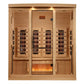 Golden Designs Full Spectrum PureTech™ Near Zero EMF Indoor Infrared Sauna with Himalayan Salt Bar in Canadian Hemlock (4-Person Capacity)