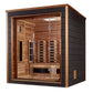 Golden Designs Visby Hybrid (PureTech™ Full Spectrum IR or Traditional Stove) Outdoor Sauna with Canadian Red Cedar Interior (3-Person Capacity)