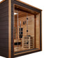 Golden Designs Visby Hybrid (PureTech™ Full Spectrum IR or Traditional Stove) Outdoor Sauna with Canadian Red Cedar Interior (3-Person Capacity)
