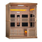 Golden Designs Full Spectrum PureTech™ Near Zero EMF Indoor Infrared Sauna with 3 Himalayan Salt Bars in Canadian Hemlock (3-Person Capacity)