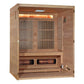Golden Designs Soria Indoor Hybrid Sauna (Full Spectrum and Harvia Traditional Stove) in Canadian Hemlock (3-Person Capacity)