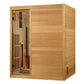 Golden Designs Soria Indoor Hybrid Sauna (Full Spectrum and Harvia Traditional Stove) in Canadian Hemlock (3-Person Capacity)