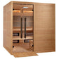 Golden Designs Toledo Indoor Hybrid Sauna (Full Spectrum and Harvia Traditional Stove) in Canadian Hemlock (6-Person Capacity)