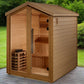 Golden Designs Kaarina Outdoor Barn Style Traditional Sauna with Canadian Red Cedar Interior (6-Person Capacity)
