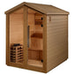 Golden Designs Kaarina Outdoor Barn Style Traditional Sauna with Canadian Red Cedar Interior (6-Person Capacity)