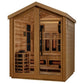 Golden Designs Loviisa Outdoor Barn Style Hybrid (PureTech™ Full Spectrum IR or Traditional Stove) Sauna with Canadian Red Cedar Interior (3-Person Capacity)