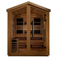 Golden Designs Kaskinen Outdoor Barn Style Hybrid (PureTech™ Full Spectrum IR or Traditional Stove) Sauna with Canadian Red Cedar Interior (6-Person Capacity)