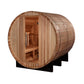 Golden Designs Arosa Outdoor Barrel Traditional Sauna with Pacific Premium Cedar Wood Construction (4-Person Capacity)