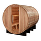 Golden Designs Klosters Outdoor Barrel Traditional Sauna with Pacific Premium Cedar Wood Construction (6-Person Capacity)