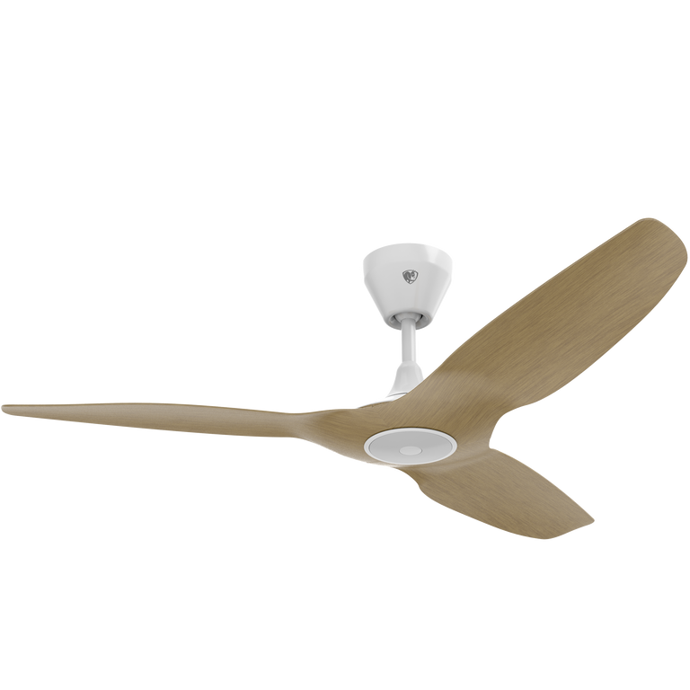 Big Ass Fans Haiku L 52" Ceiling Fan with Caramel Bamboo Blades and White Finish, Downrod 5"