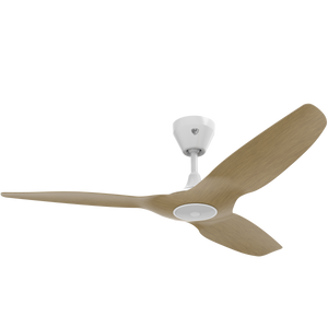 Big Ass Fans Haiku L 52" Outdoor Ceiling Fan with Caramel Bamboo Blades and White Finish - Downrod 5"