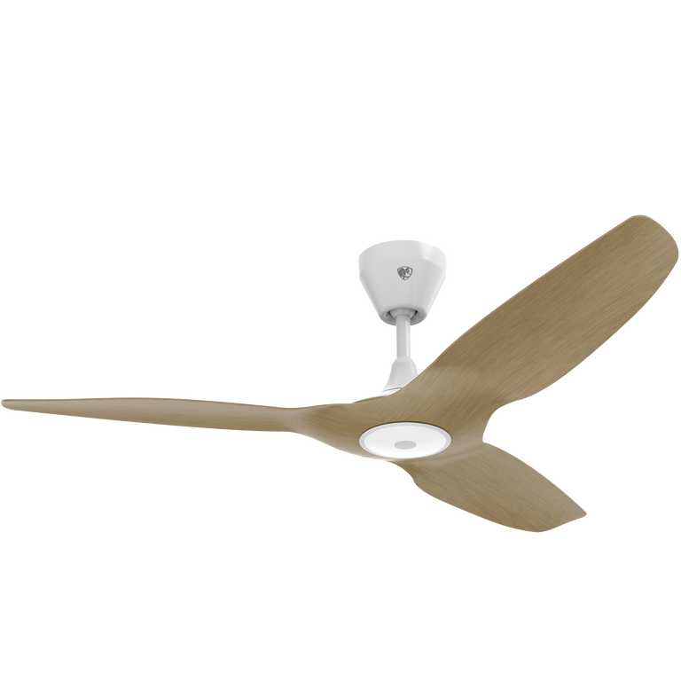 Big Ass Fans Haiku L 52" Ceiling Fan with Caramel Bamboo Blades and White Finish, Downrod 5"