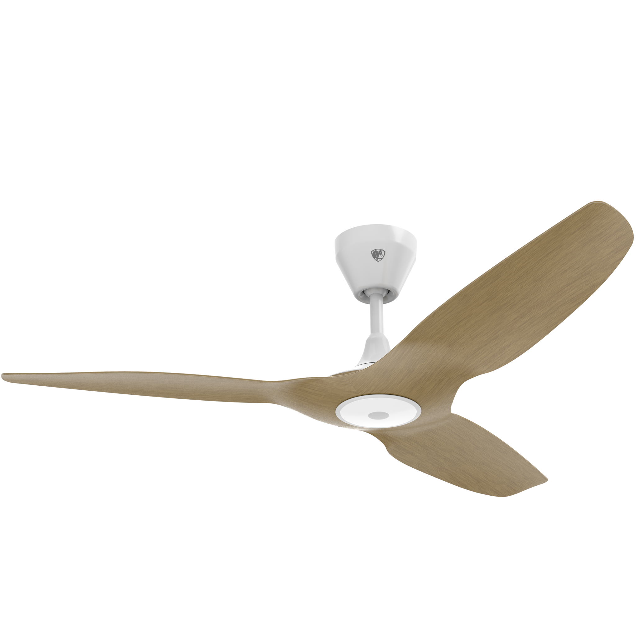 Big Ass Fans Haiku L 52" Ceiling Fan with Caramel Bamboo Blades and White Finish, Downrod 5"