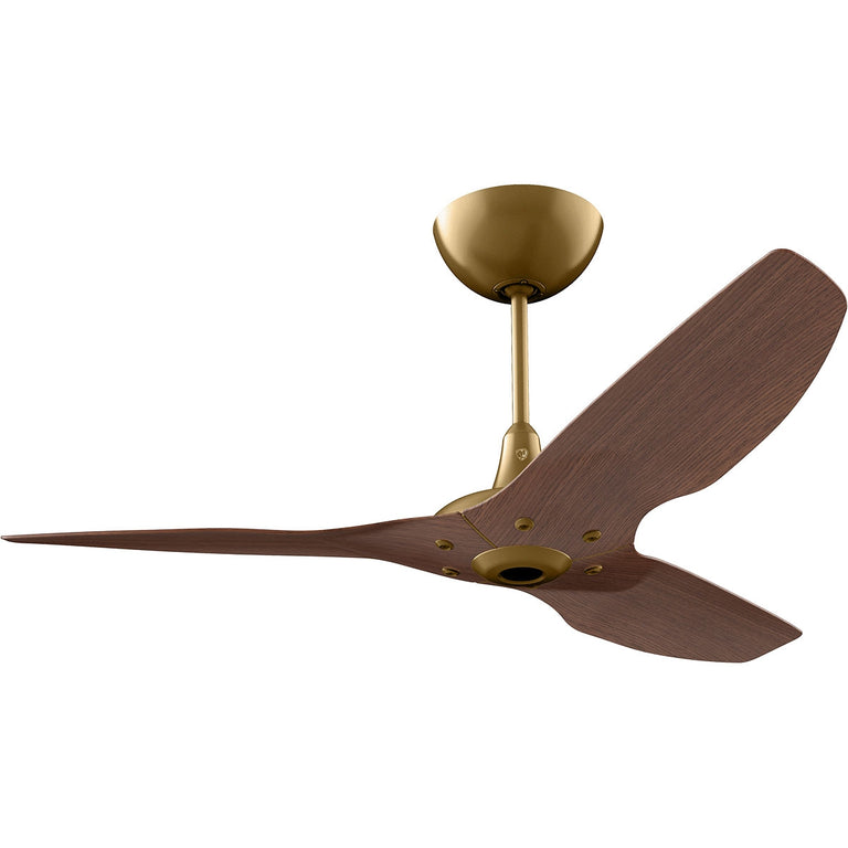 Big Ass Fans Haiku 52" Ceiling Fan With Cocoa Bamboo Blades And Gold Finish, Downrod 12", Indoors