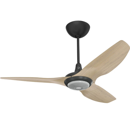 Big Ass Fans Haiku 52" Ceiling Fan with Natural Bamboo Blades and Black Finish, Downrod 12" with LED