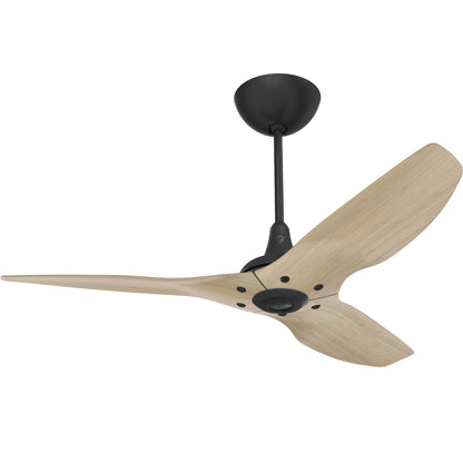 Big Ass Fans Haiku 52" Ceiling Fan with Natural Bamboo Blades and Black Finish, Downrod 12" with Uplight