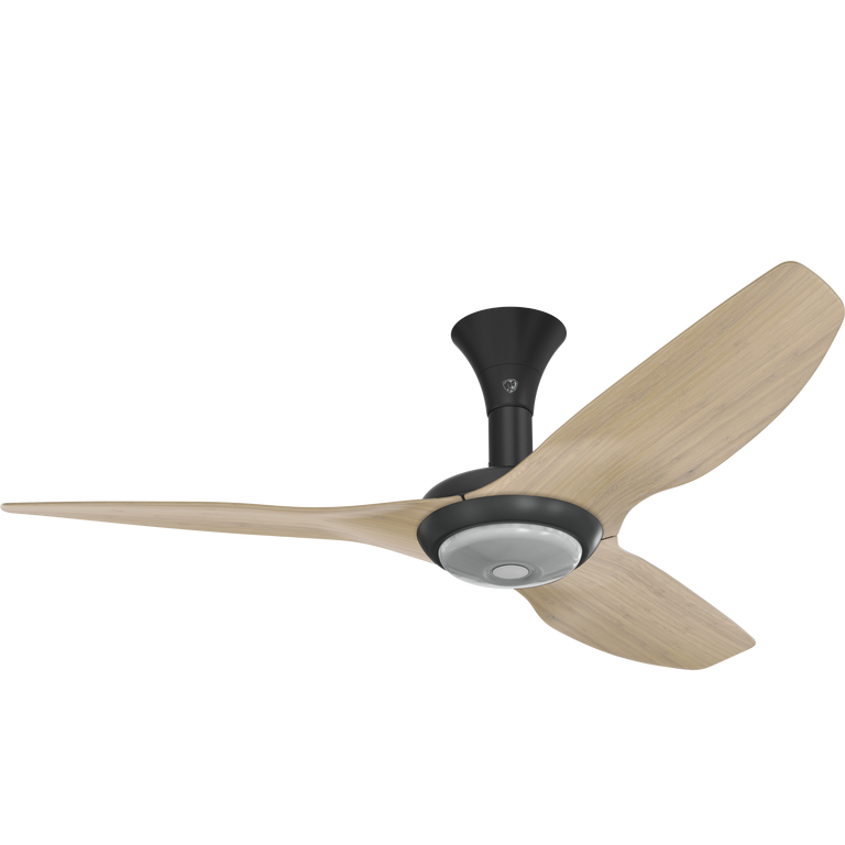 Big Ass Fans Haiku 52" Ceiling Fan, Low Profile Mount with Natural Bamboo Blades and Black Finish with LED