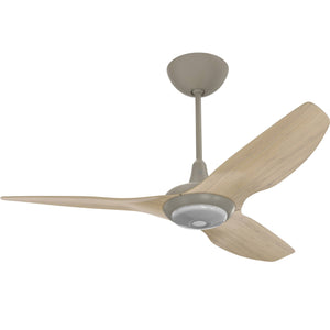 Big Ass Fans Haiku 52" Ceiling Fan with Natural Bamboo Blades and Satin Nickel Finish, Downrod 12" with LED