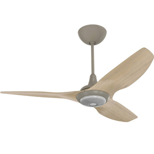 Big Ass Fans Haiku 52" Ceiling Fan with Natural Bamboo Blades and Satin Nickel Finish, Downrod 12" with LED, Uplight