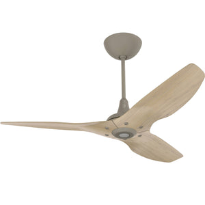 Big Ass Fans Haiku 52" Ceiling Fan with Natural Bamboo Blades and Satin Nickel Finish, Downrod 12" with Uplight