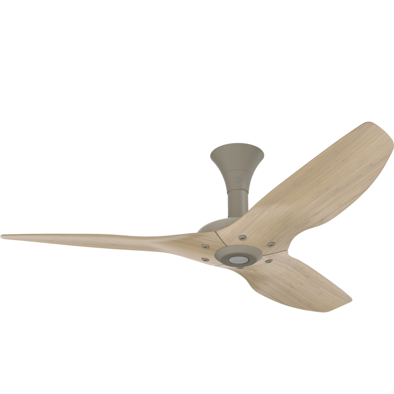 Big Ass Fans Haiku 52" Ceiling Fan, Low Profile Mount with Natural Bamboo Blades and Satin Nickel Finish with LED