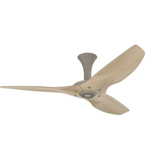 Big Ass Fans Haiku 52" Ceiling Fan, Low Profile Mount with Natural Bamboo Blades and Satin Nickel Finish with LED
