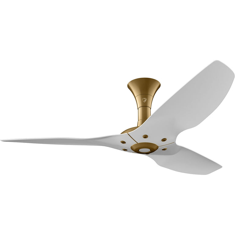 Big Ass Fans Haiku 52" Ceiling Fan, Low Profile Mount With White Blades And Gold Finish, Indoors