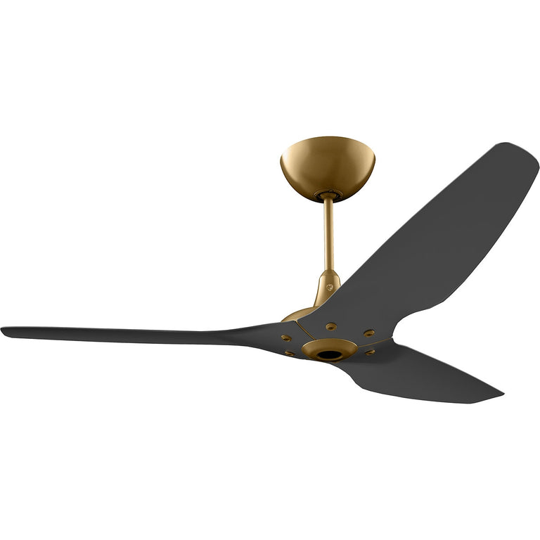 Big Ass Fans Haiku 60" Ceiling Fan With Black Blades And Gold Finish, Downrod 12", Indoors