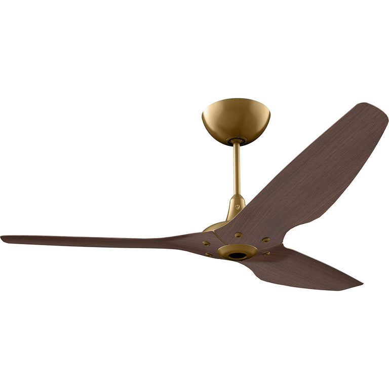 Big Ass Fans Haiku 60" Ceiling Fan With Cocoa Bamboo Blades And Gold Finish, Downrod 12", Indoors