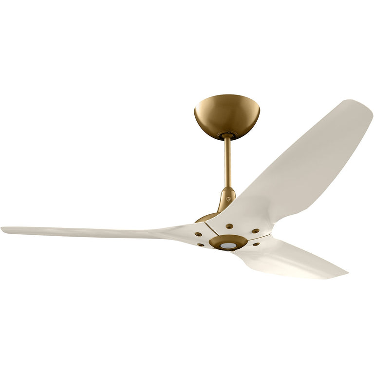 Big Ass Fans Haiku 60" Ceiling Fan With Cream Blades And Gold Finish, Downrod 12", Indoors