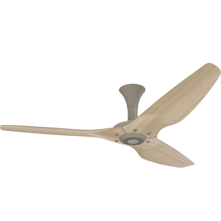 Big Ass Fans Haiku 60" Ceiling Fan, Low Profile Mount with Natural Bamboo Blades and Satin Nickel Finish