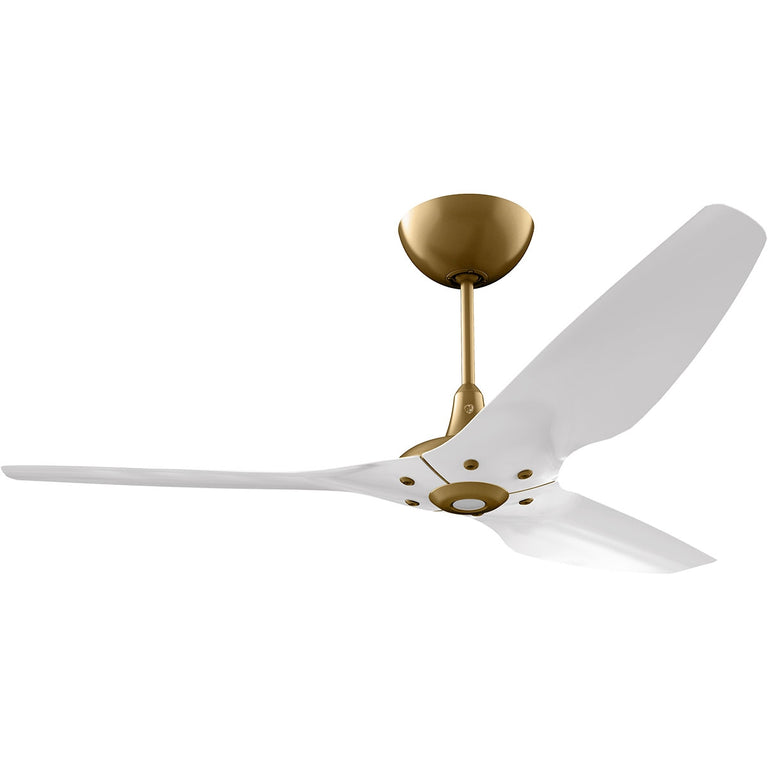 Big Ass Fans Haiku 60" Ceiling Fan With White Blades And Gold Finish, Downrod 12", Indoors