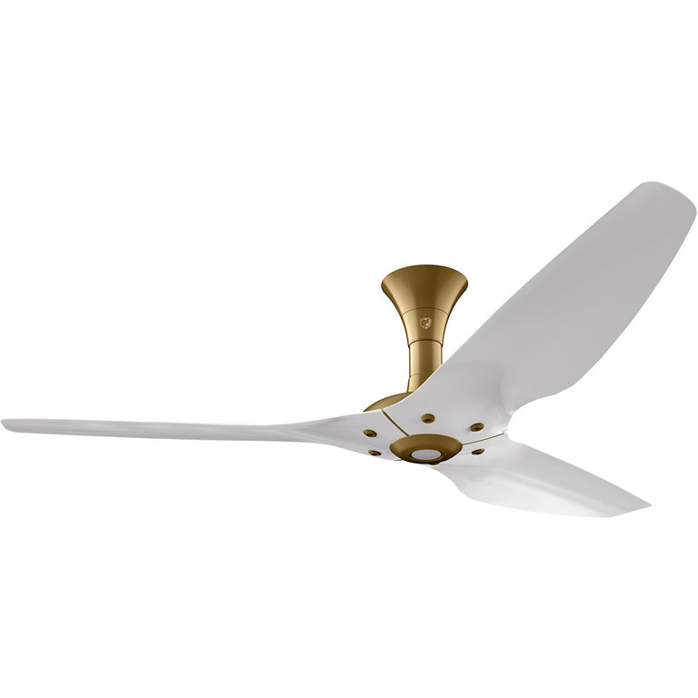 Big Ass Fans Haiku 60" Ceiling Fan, Low Profile Mount With White Blades And Gold Finish, Indoors