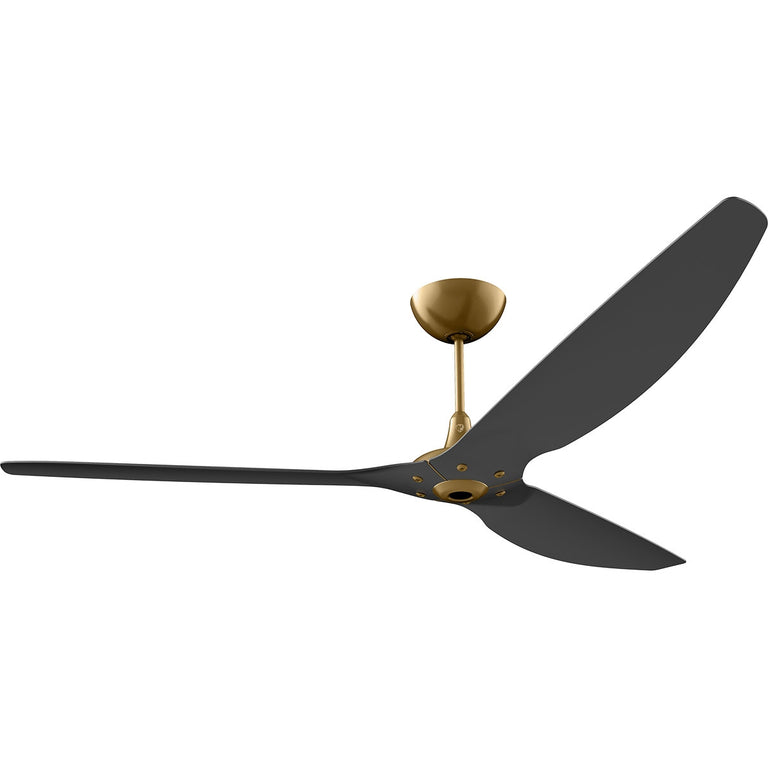 Big Ass Fans Haiku 84" Ceiling Fan With Black Blades And Gold Finish, Downrod 20", Indoors