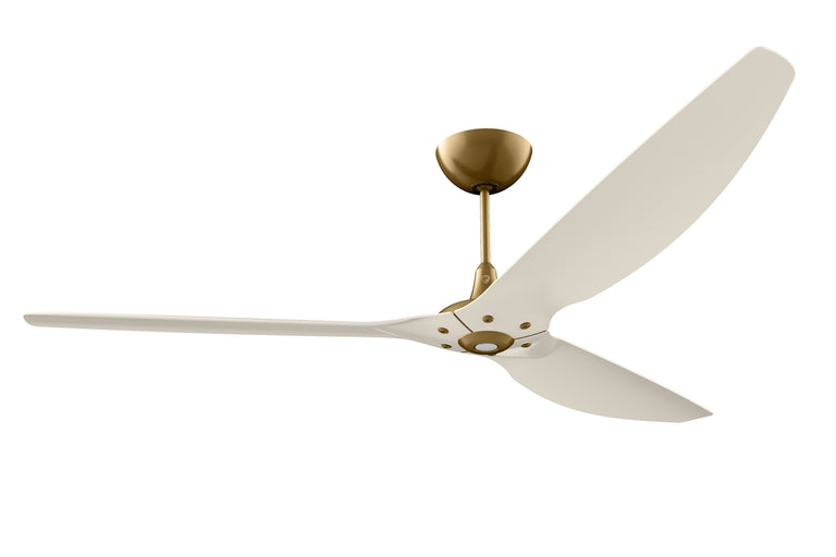 Big Ass Fans Haiku 84" Ceiling Fan With Cream Blades And Gold Finish, Downrod 20", Indoors