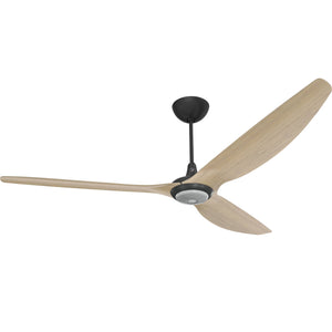 Big Ass Fans Haiku 84" Ceiling Fan with Natural Bamboo Blades and Black Finish, Downrod 12" with LED